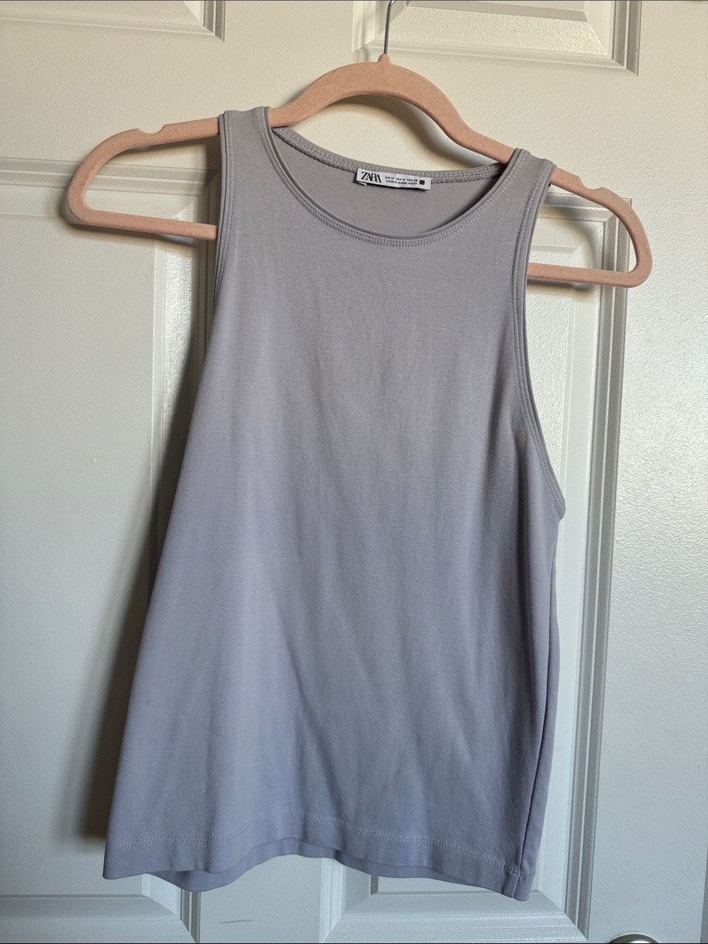 Zara Light Lavender-Gray Sleeveless Tank Top